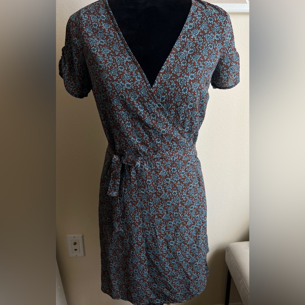 Floral Print Wrap Dress
